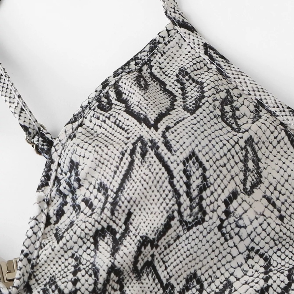 ⛵ NEW ⛵ Snake Print High Waist Bikini - Picture 4 of 6